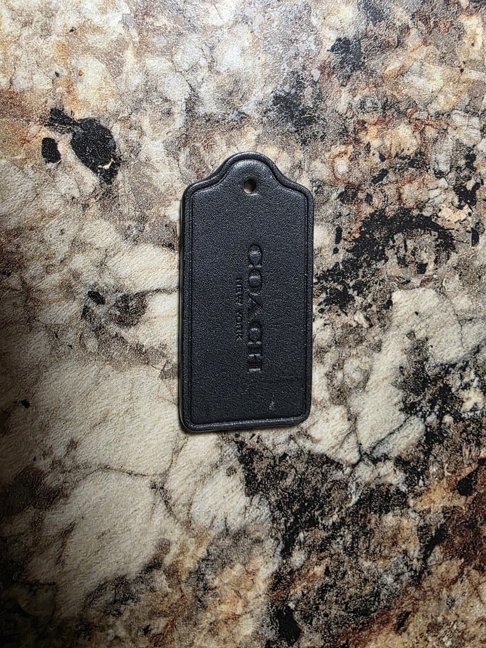 Coach Black Leather Tag - Coach New York
